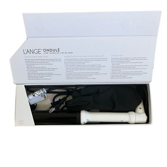 L'ANGE Ondule 32 MM Tourmaline Curling Wand White - Picture 2 of 4